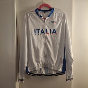 Unisex White Italia Cycling Jersey